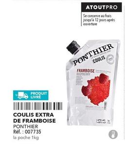 Ponthier - Coulis Extra De Framboise offre sur Metro