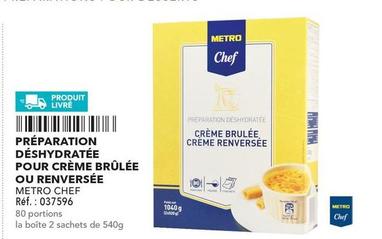 Metro - Chef Préparation Déshydratée Pour Crème Brûlée Ou Renversée offre sur Metro