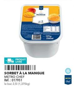 Metro Chef - Sorbet À La Mangue  offre sur Metro