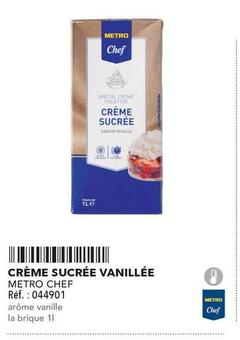 Metro Chef - Crème Sucrée Vanillée  offre sur Metro