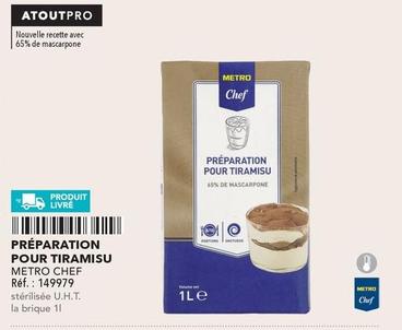 Metro Chef - Préparation Pour Tiramisu offre sur Metro