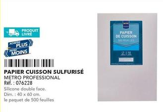 Metro - Papier Cuisson Sulfurisé  offre sur Metro