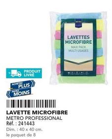 LAVETTE MICROFIBRE METRO offre sur Metro