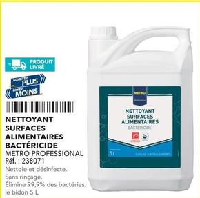 Metro Professional - Nettoyant Surfaces Alimentaires Bactéricide offre sur Metro