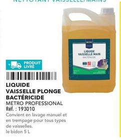 Metro Professional - Liquide Vaisselle Plonge Bactéricide offre sur Metro