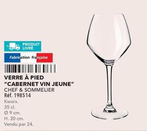  Chef & Sommelier - Verre À Pied Cabernet Vin Jeune offre sur Metro