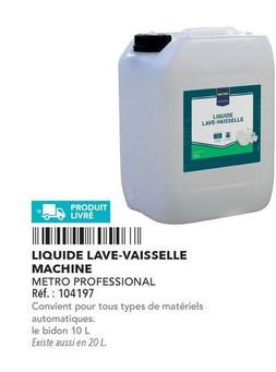 Metro Professional - Liquide Lave Vaisselle Machine offre sur Metro