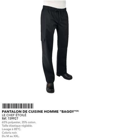 Le Chef Étoilé - Pantalon De Cuisine Homme Baggy  offre sur Metro