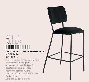 Mobiliara - Chaise Haute Charlotte  offre sur Metro