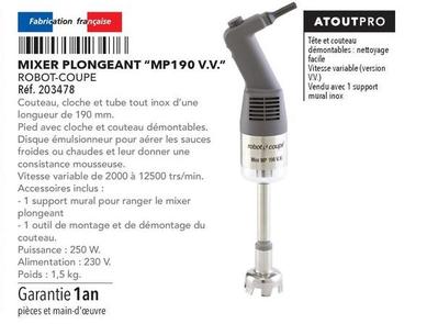 Robot Coupe - Mixer Plongeant Mp190 V.V.  offre sur Metro