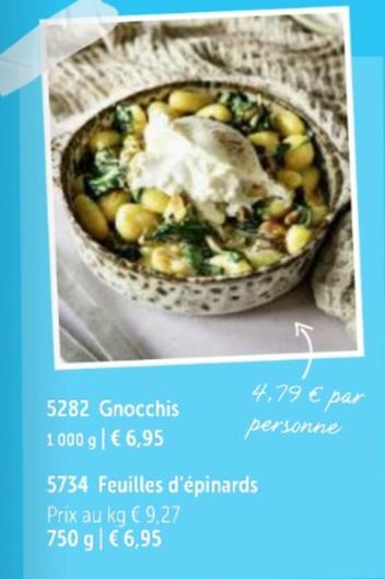 Gnocchis offre à 4,79€ sur Bofrost