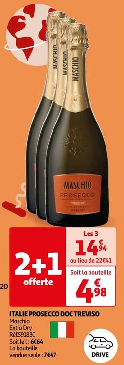 Maschio - Italie Prosecco DOC Treviso offre à 4,98€ sur Auchan Hypermarché