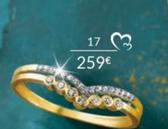 La Vien En Or - Demi Alliance or 375 Milliemes Rhodie Et Diamant  offre à 259€ sur Auchan Hypermarché
