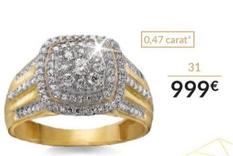 La Vien En Or - Bague Or 750 Milliemes Rhodie Et Diamants  offre à 999€ sur Auchan Hypermarché