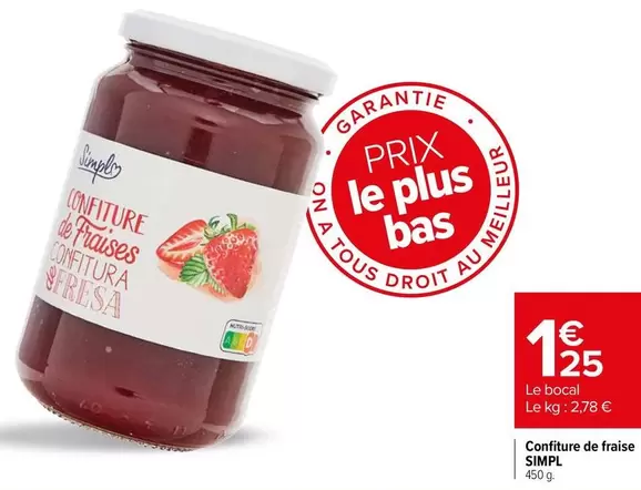 Simply - Confiture offre sur Carrefour Express