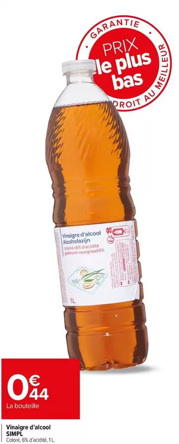 Simpl - Vinaigre D'Alcool  offre à 0,44€ sur Carrefour Express