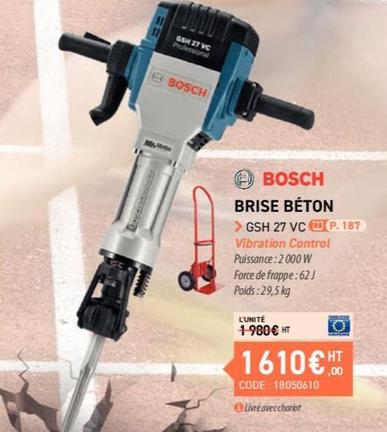 Bosch - Brise Béton offre à 1610€ sur Loxam