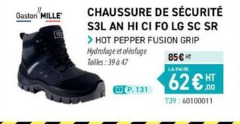 Chaussure De Sécurité S3l An Hi Ci Fo Lg Sc Sr offre à 62€ sur Loxam