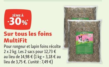 Multifit Pour Rongeur Et Lapin Foins Récolte offre à 12,73€ sur Maxi Zoo