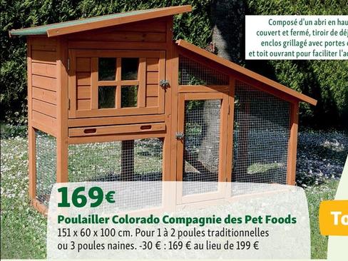 Poulailler Colorado Compagnie Des Pet Foods offre à 169€ sur Maxi Zoo