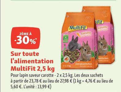 Multifit - Pour Lapin Saveur Carotte offre à 23,78€ sur Maxi Zoo