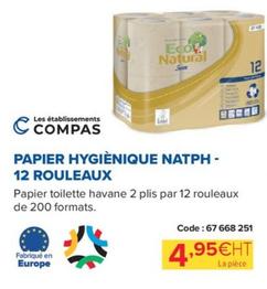 Prolians - Papier Hygiènique Natph-12 Rouleaux offre à 4,95€ sur Prolians
