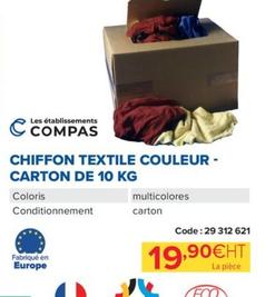 Chiffon Textile Couleur-Carton De 10 Kg offre à 19,9€ sur Prolians