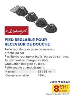 Dubourgel - Pied Réglable Pour Receveur De Douche offre à 8€ sur Prolians