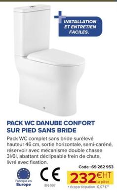 Pack Wc Danube Confort Sur Pied Sans Bride offre à 232€ sur Prolians