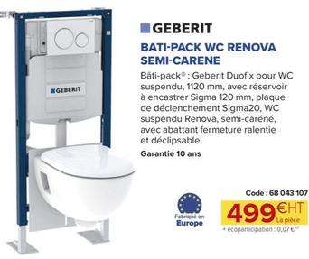 Geberit - Bati Pack Wc Renova Semi Carene offre à 499€ sur Prolians