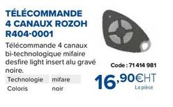 Télécommande 4 Canaux Rozoh R404 0001 offre à 16,9€ sur Prolians