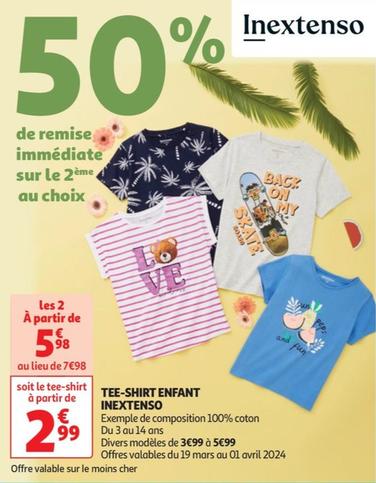 Inextenso - Tee-Shirt Enfant  offre à 5,98€ sur Auchan Hypermarché