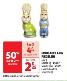 Riegelein - Moulage Lapin offre à 2,99€ sur Auchan Hypermarché