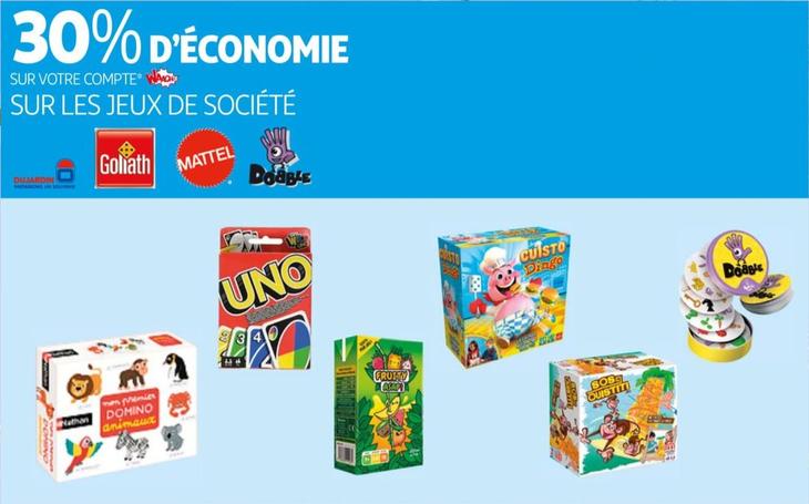 Goliath / Mattel / Dobble - Sur Les Jeux De Société offre sur Auchan Hypermarché