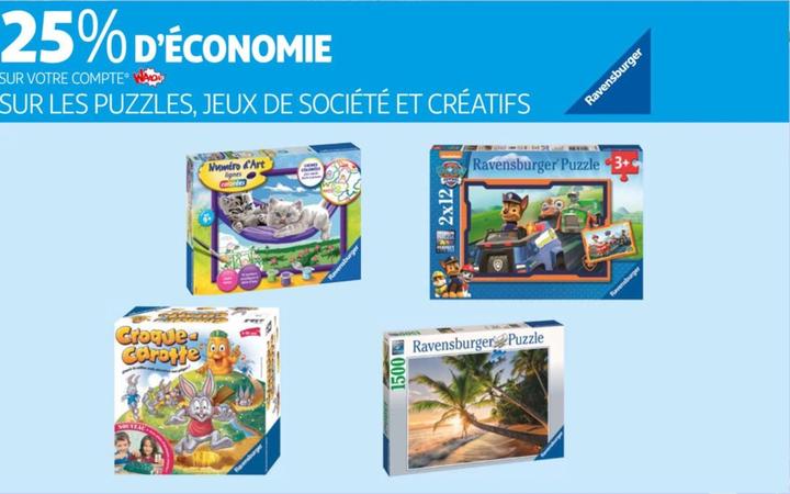Sur Les Puzzles ,Jeux De Societe Et Creatifs  offre sur Auchan Hypermarché