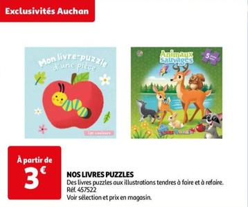 Nos Livres Puzzles offre à 3€ sur Auchan Hypermarché