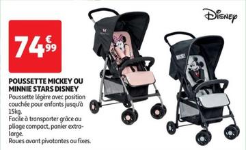 Disney - Poussette Mickey Ou Minnie Stars offre à 74,99€ sur Auchan Hypermarché