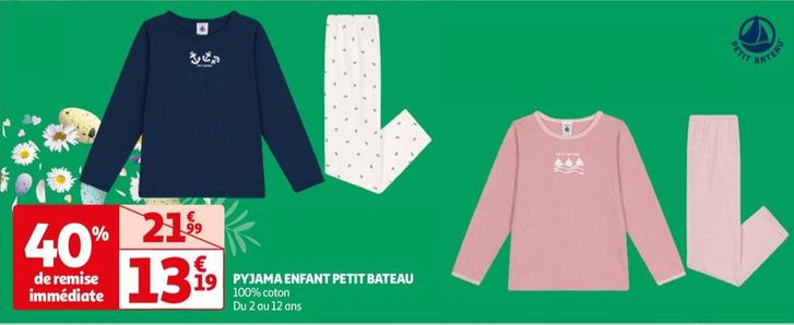 Petit Bateau - Pyjama Enfant offre à 13,19€ sur Auchan Hypermarché
