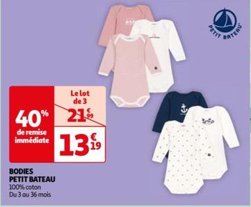 Petit Bateau - Bodies offre à 13,19€ sur Auchan Hypermarché