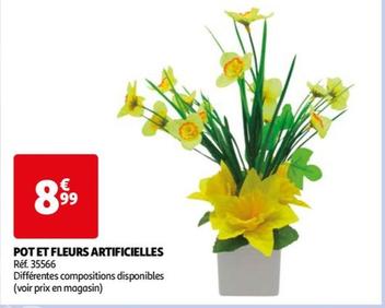 Pot Et Fleurs Artificielles offre à 8,99€ sur Auchan Hypermarché