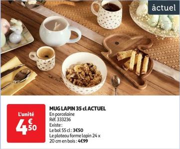 Actuel - Mug Lapin 35 Cl offre à 4,5€ sur Auchan Hypermarché