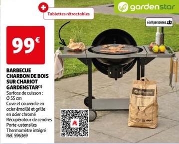 Gardenstar - Barbecue Charbon De Bois Sur Chariot  offre à 99€ sur Auchan Hypermarché
