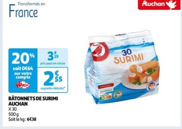 Auchan - Bâtonnets De Surimi offre à 2,55€ sur Auchan Hypermarché