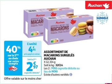 Auchan - Assortiment De Macarons Surgelés offre à 4,95€ sur Auchan Hypermarché