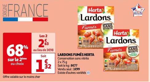 Herta - Lardons Fumés offre à 1,99€ sur Auchan Hypermarché