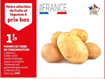 Pommes De Terre De Consommation offre à 1,29€ sur Auchan Hypermarché