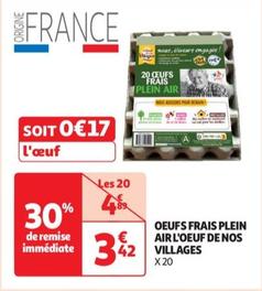 L'oeuf De Nos  Villages - Oeufs Frais Plein Air offre à 3,42€ sur Auchan Hypermarché