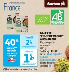 Auchan - Galette "Envie De Veggie" Bio offre à 2,78€ sur Auchan Hypermarché