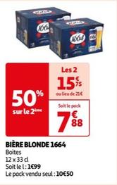 1664 - Bière Blonde offre à 10,5€ sur Auchan Hypermarché