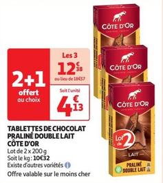 Côte D'or - Tablettes De Chocolat Praliné Double Lait offre à 12,38€ sur Auchan Hypermarché